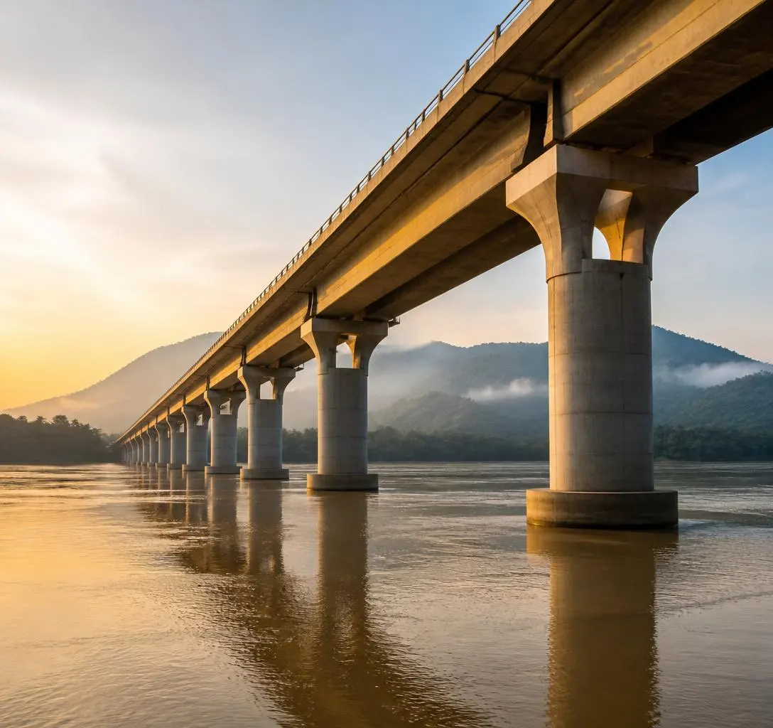 Illustration: river bridge